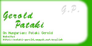 gerold pataki business card